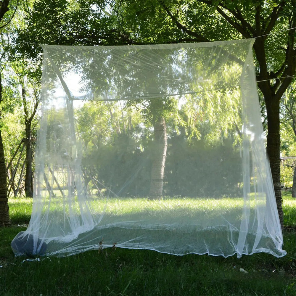 Mosquito Net, 4 Corner Quad Shape Canopy Net. Lightweight 75" x 35" x 57" Indoor, Outdoor
