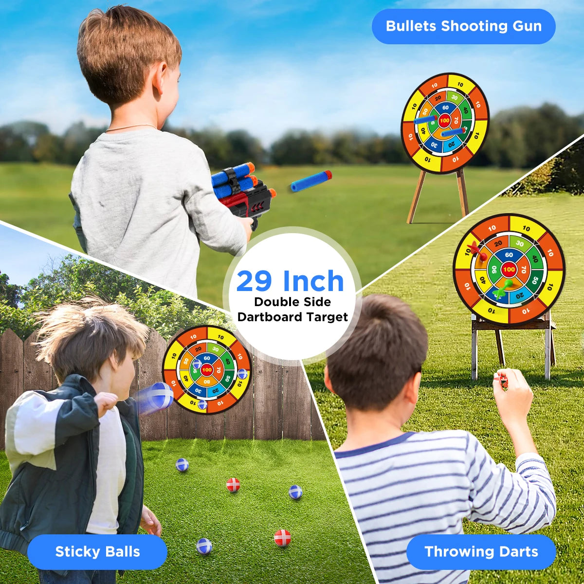 2X Bow & Arrow Toy, 3-12 Years Old Boys & Girls. Light Up Archery with Suction Cup Stand, Target Dart Board Indoor, Outdoor Toys