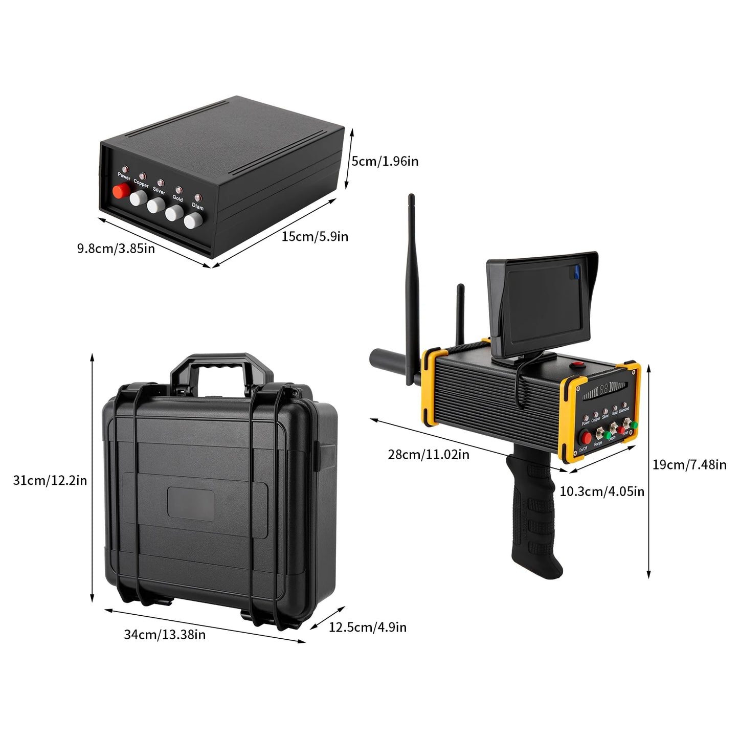 Metal Detector Gold Finder with High Definition Screen for Gold Silver Copper