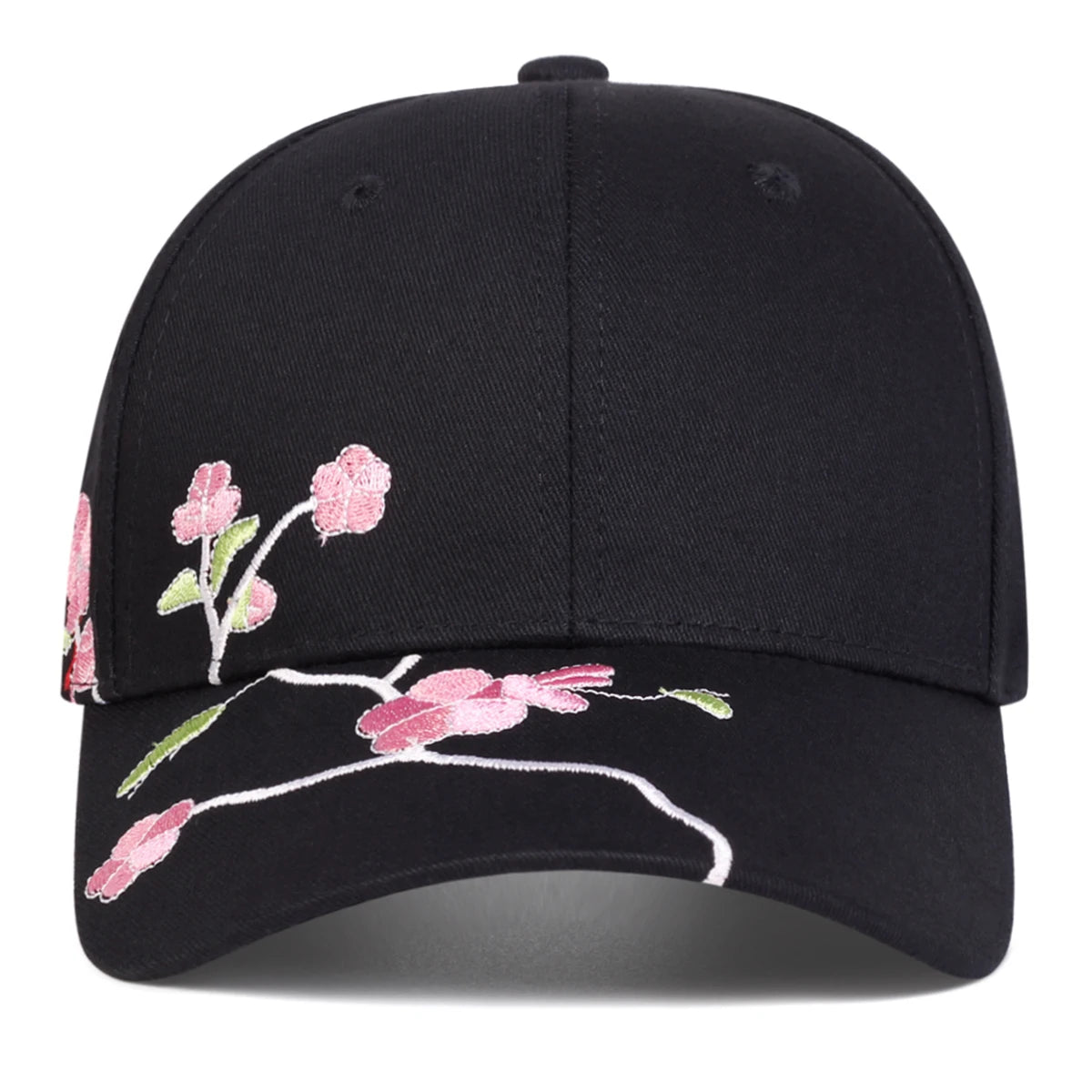 Peach Blossom Embroidery Baseball Cap