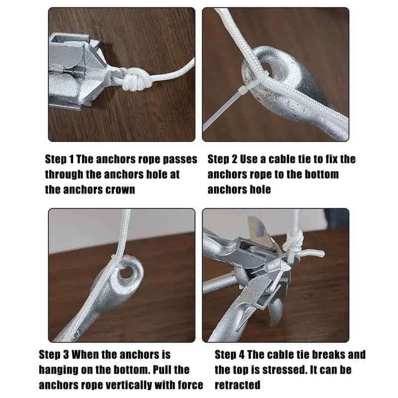 Kayak Anchoring Kit, Folding Retrievable Quick Release Boat Accessories For Kayaking Rafting