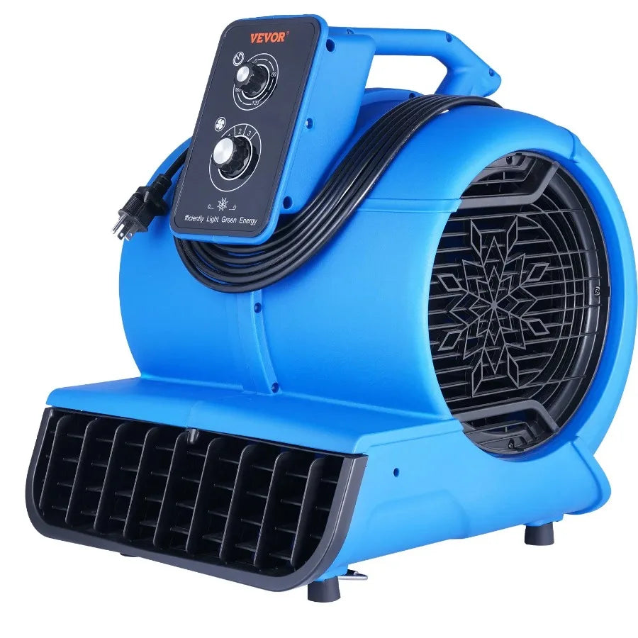Floor Blower 1 2 HP 2600 CFM Air Mover for Drying and Cooling with 4 Blowing Angles
