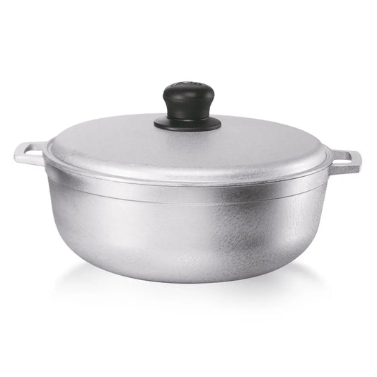 3.7qt Cast Aluminum  Durable Nonstick Cooking Pot with Lid Ideal for Rice, Stews, Soups, Beans.  Versatile Kitchen Essential Oven