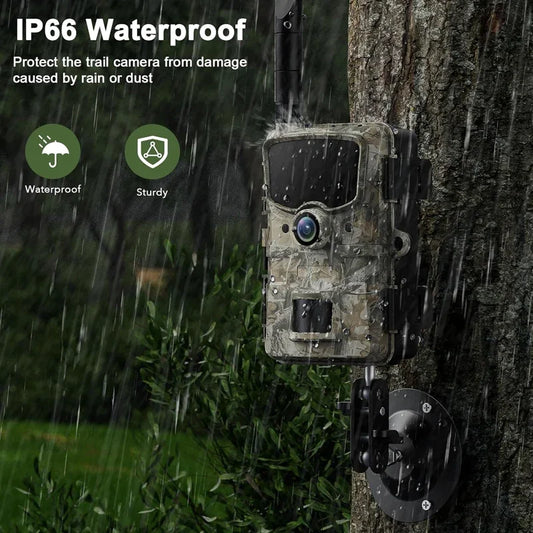 4G Hunting Trail Camera 1080P 24MP Game Camera with Night Vision Waterproof  Camera for Wildlife Monitoring