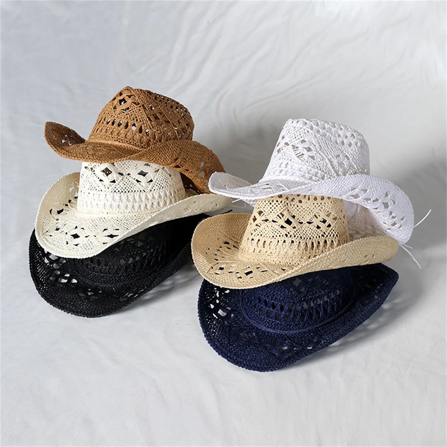 Cowboy Straw Hat Women Men