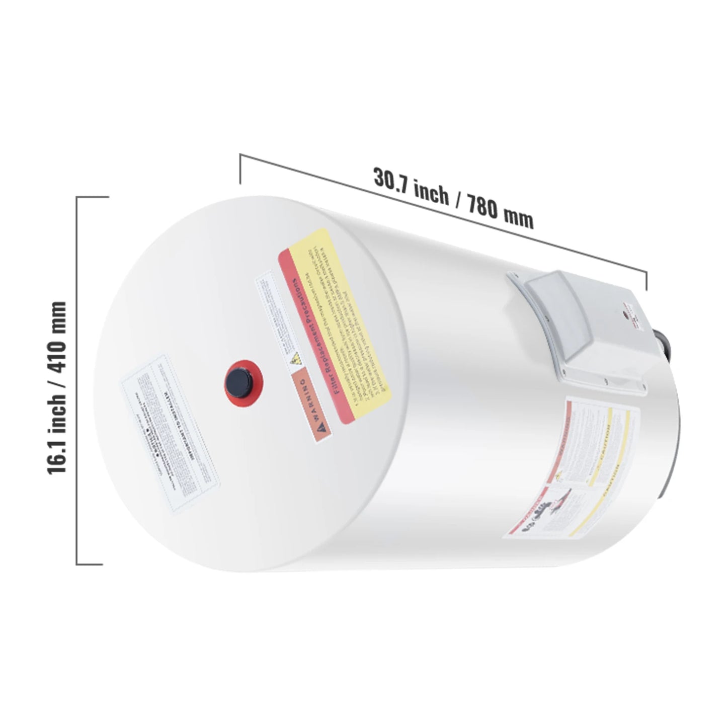 Electric Water Heater 40/70L Tank Instant Hot Water Heater 1.6Kw Tankless Water Heater w/ LED Display Knob Control