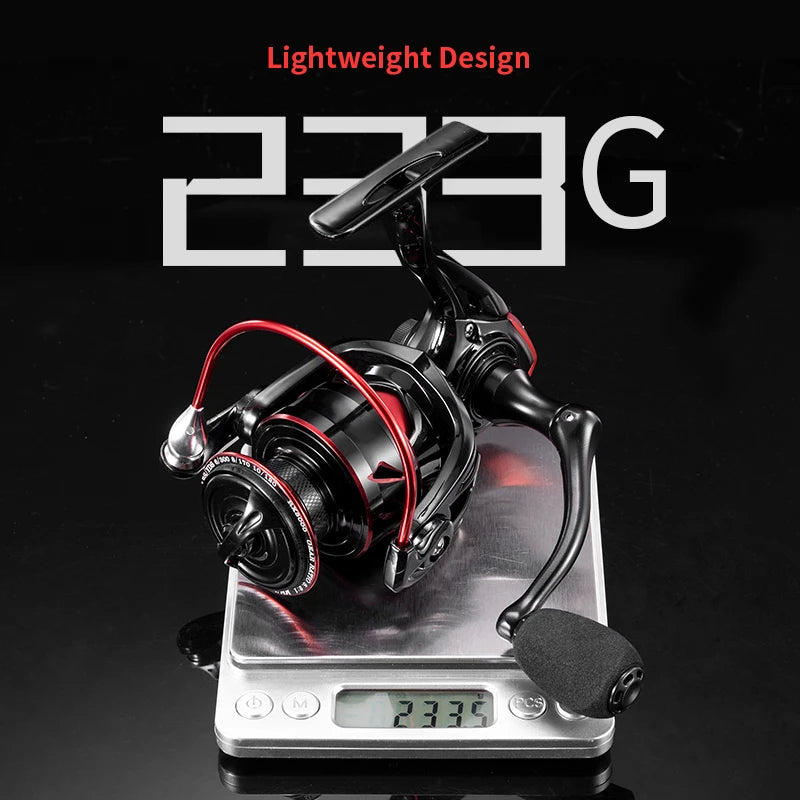 l Fish Spinning Reel 5.2:1 Black Red 10kg
