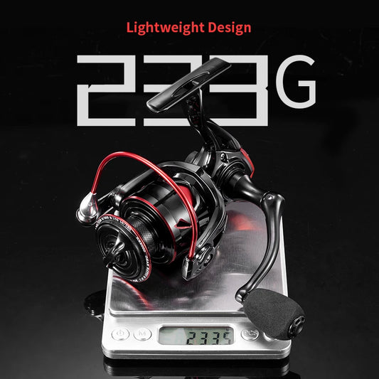 l Fish Spinning Reel 5.2:1 Black Red 10kg