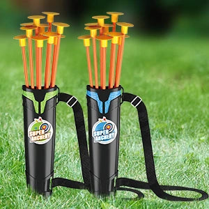 2X Bow and Arrow + Guns Toy For Kids, Night-Light Archery Stand Target Board Indoor Outdoor Game