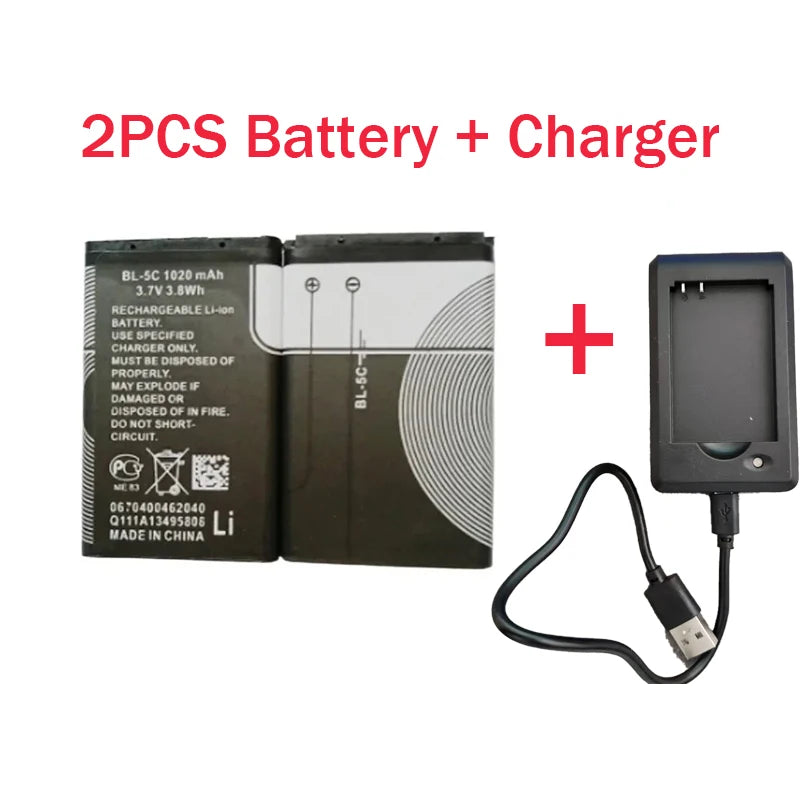 3.7V 1020mAh Battery -5C Rechargeable Batteries For Nokia 2112 2118 2255 2270 2280 2300 2600 2610 3125 3230