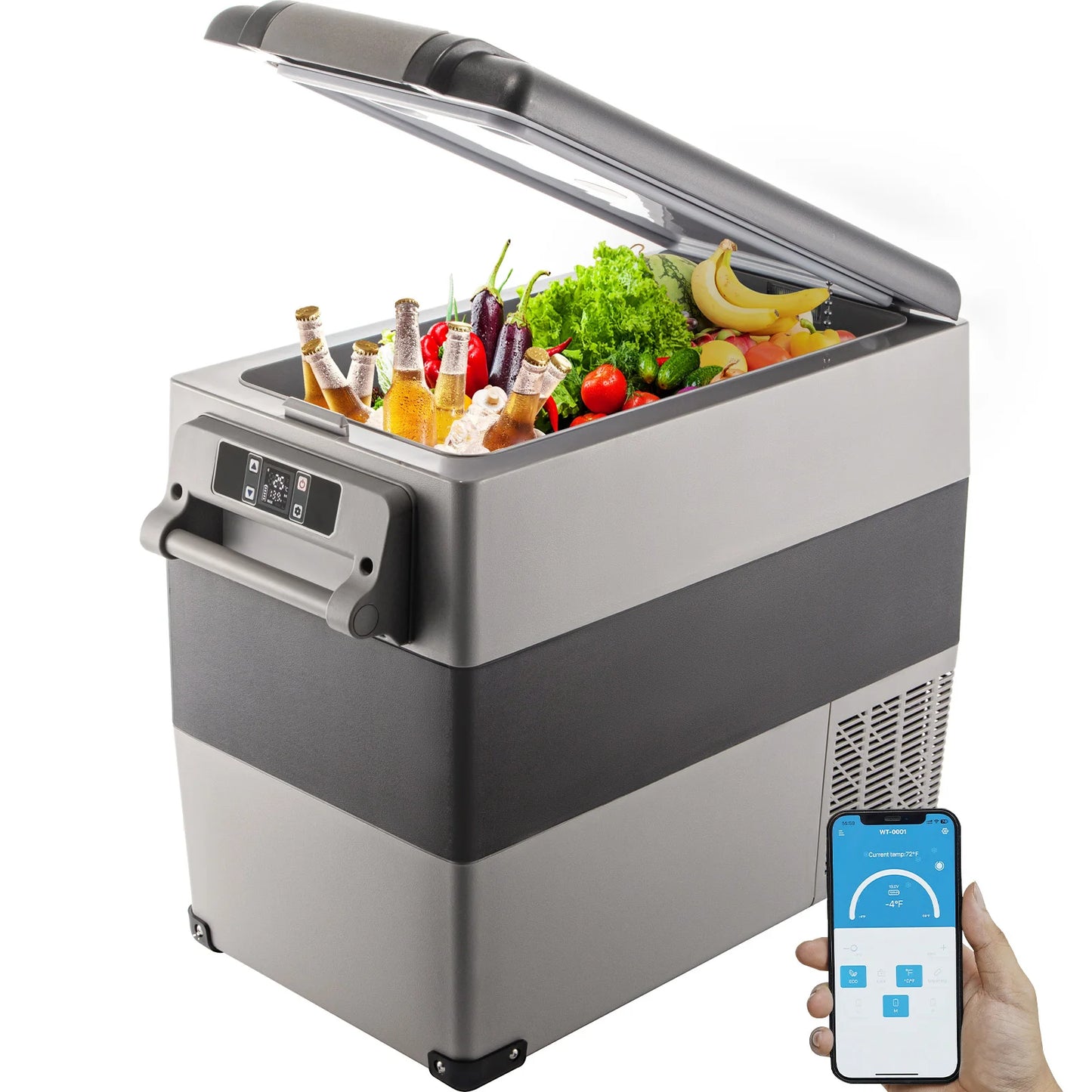 15-55L Portable Electric Refrigerator. Compressor 12V/24V DC 110-240V AC, Freezer, Refrigerator