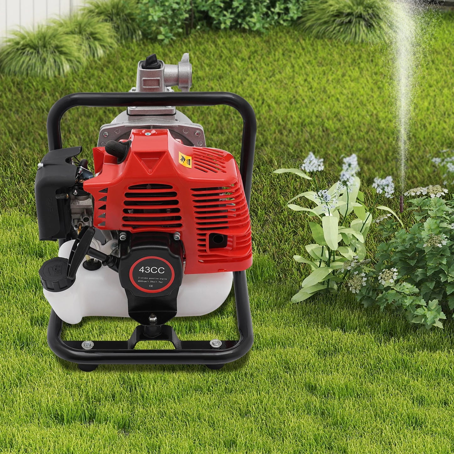 1250W Gasoline Engine Water Pump, 2-Stroke Engine Water Pump ,43CC Water Transfer