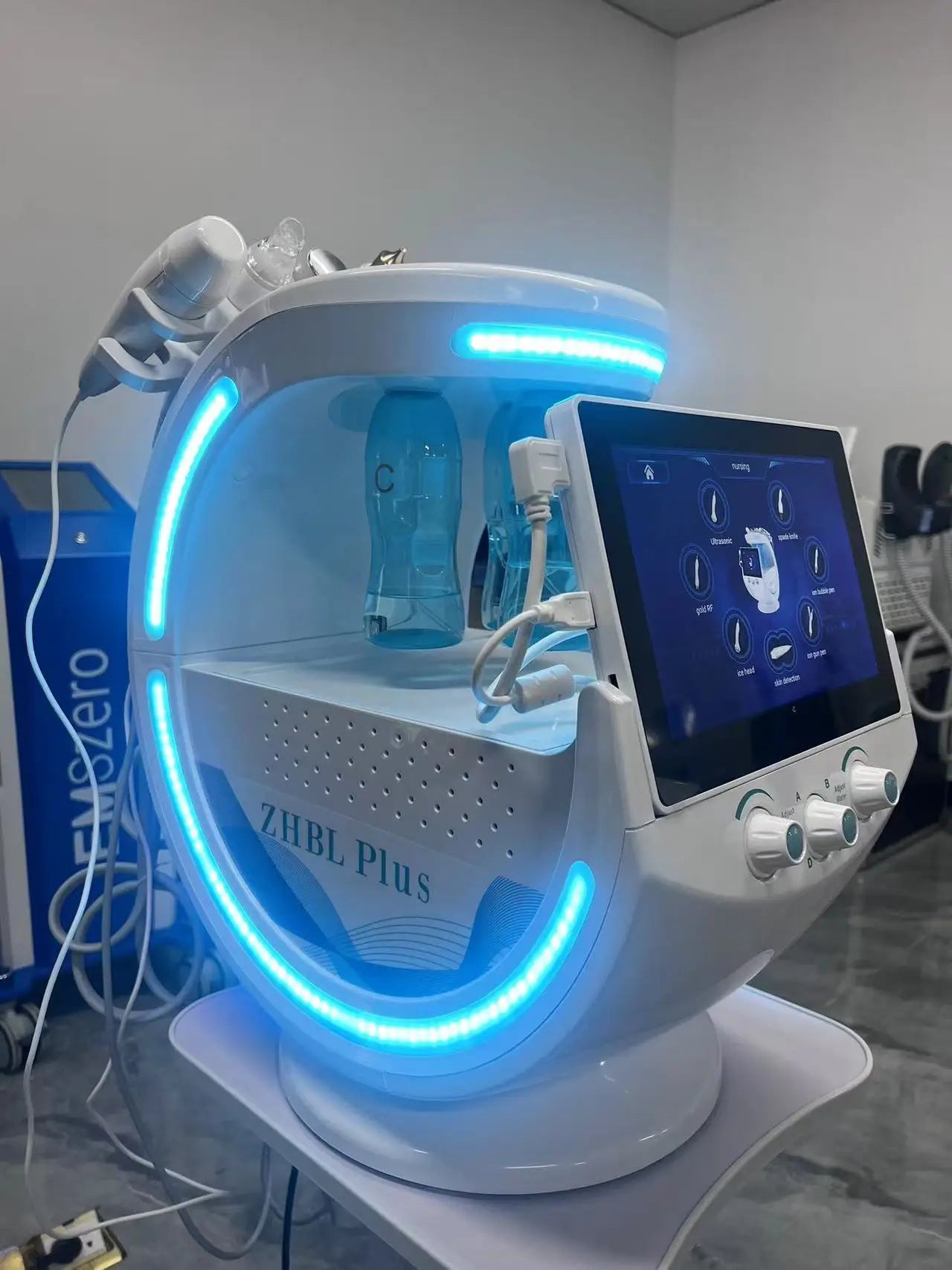 7 In 1 Smart Ice Blue Hydra oxyge Dermabrasion Facial Mahcine Skin Cleaning Skin Analyzer Dermabrasion Facial Aquafacial
