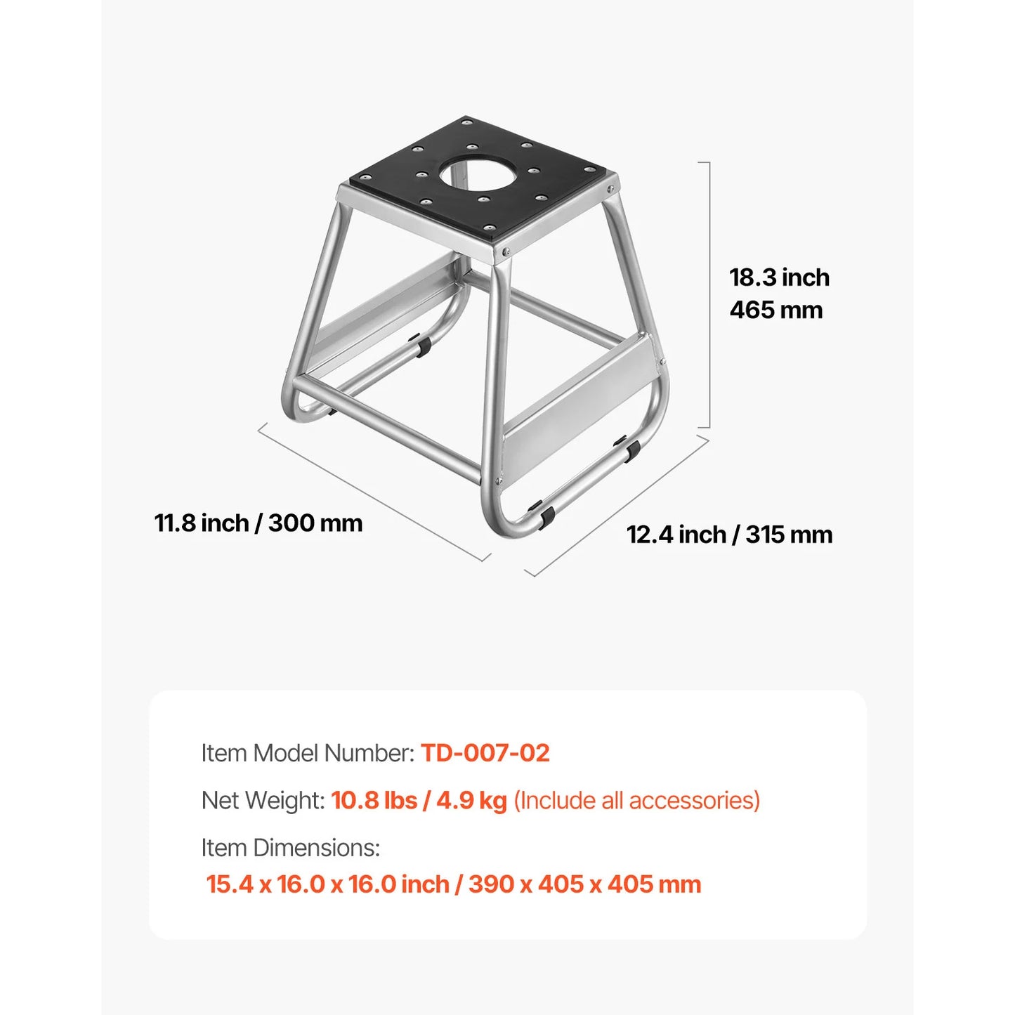 Dirt Bike Stand, 1100 lbs, Universal Maintenance Lift, Moto Box Stand for Motorcycle & Powersports Maintenance