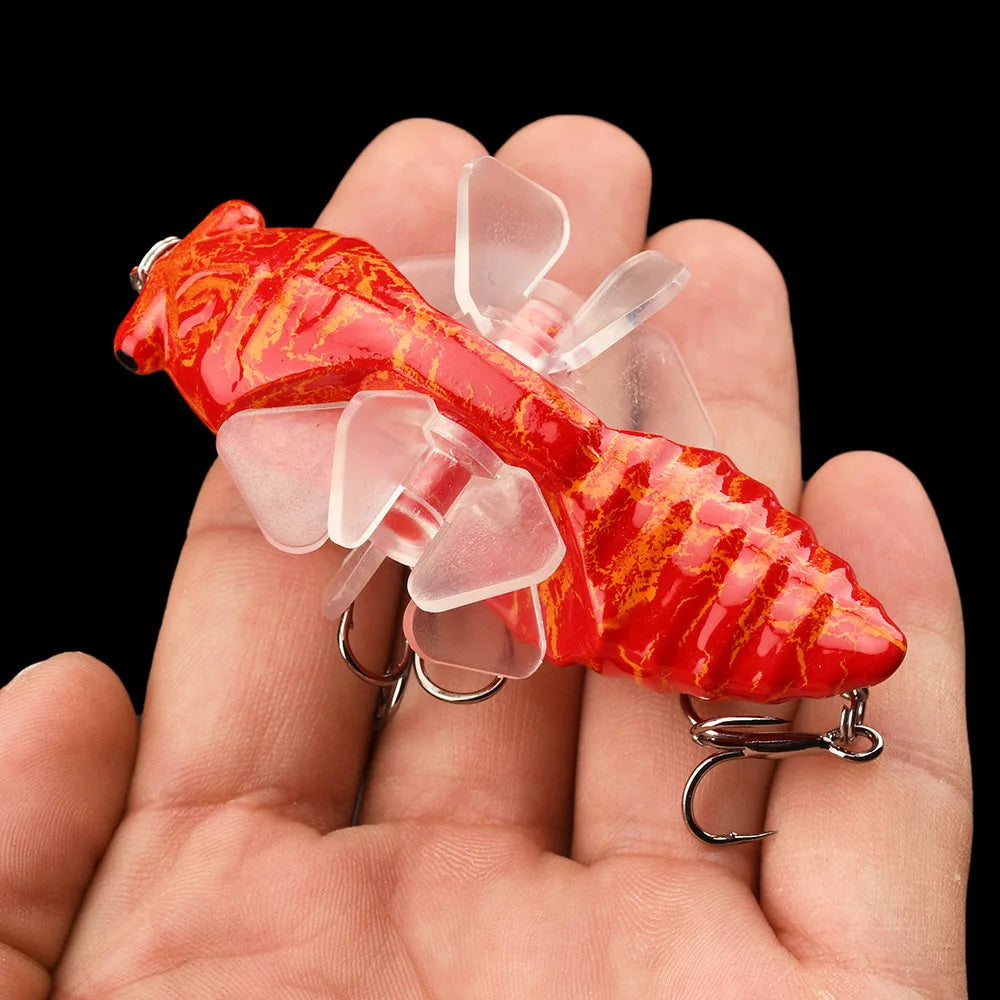 1 PC Popper Spin Fishing Lure Floating Hard Bait Artificial Spinning Baits 14G 7.5G Rotate Fishing Lure Perch Pesca Fishing Hook