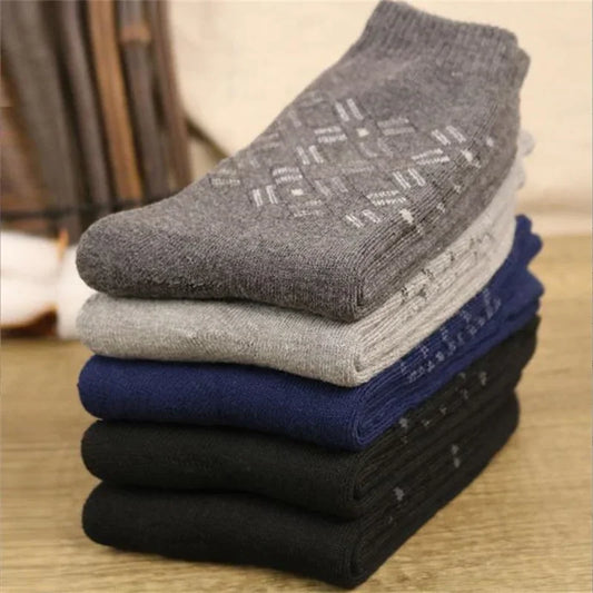 5 Pairs Men's, Women's Winter Socks, Thickened Fleece Terry, Casual, Comfortable