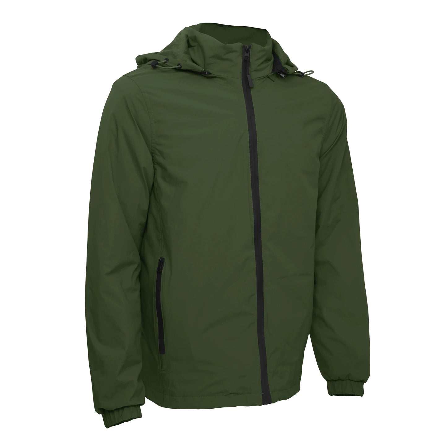 Men's casual hooded windbreaker with zipper pocket