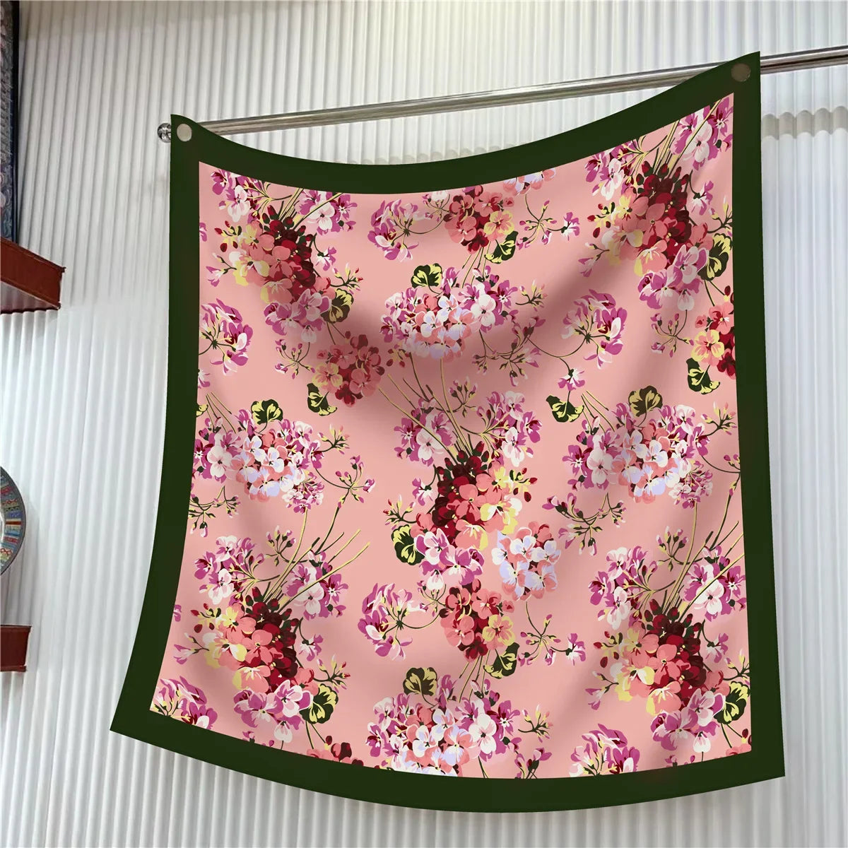Square Scarf Women Fashion Floral Twill Silk Head Scarf For Lady