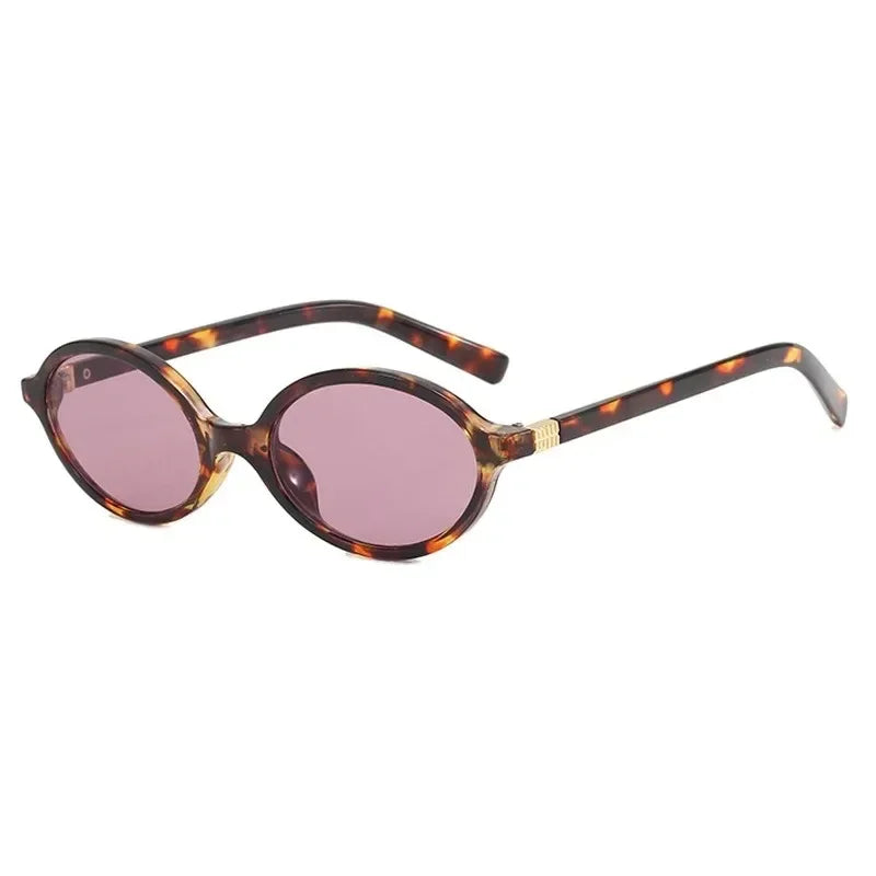 Small Oval Leopard Sunglasses,