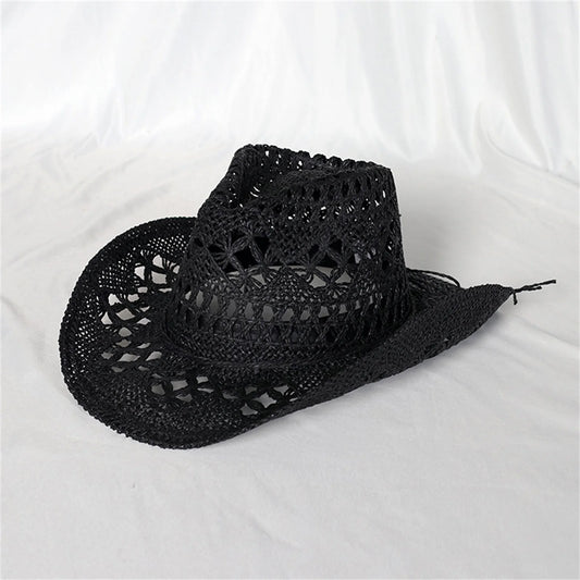 Cowboy Straw Hat Women Men