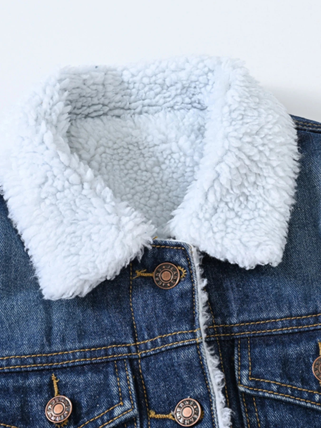 Women`s Sherpa Lined Fleece Warm Winter Denim Jean Sleeveless Jacket