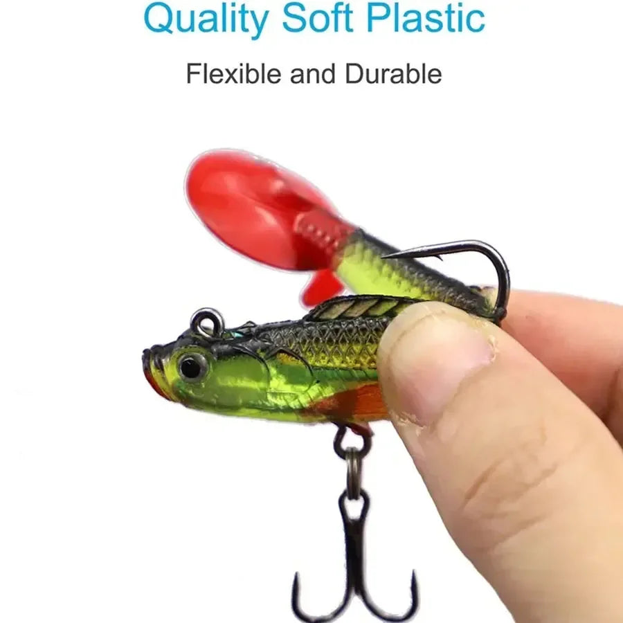 6PCS Artificial Fishing Tackle, Soft Silicone Swimbait