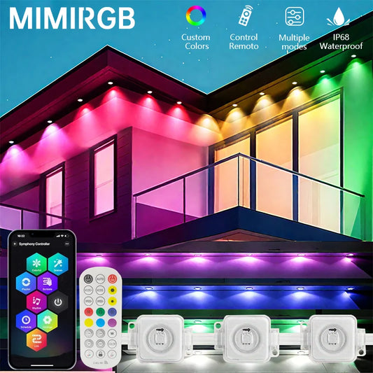 Eave Lights, Permanent Outdoor LED Light String Strip. APP Smart DlY Auto Scene Lighting Decor