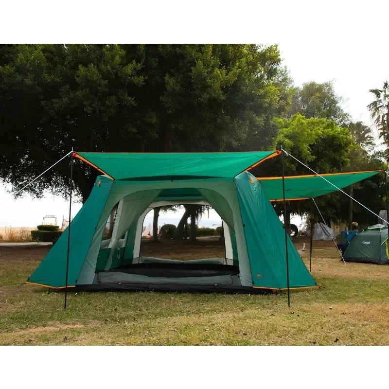 Extra Large Tent Family Cabin Tents,Mesh Straight Wall Waterproof Double Layer Big Tent for Outdoor,Picnic,Camping