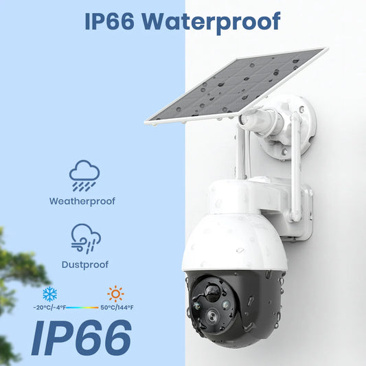 3MP PTZ 4/8/12pcs Solar Camera 5000mAh Battery Wireless 2.4Ghz WIFI Camera  AI Detection 2-Way Audio Outdoor Camera