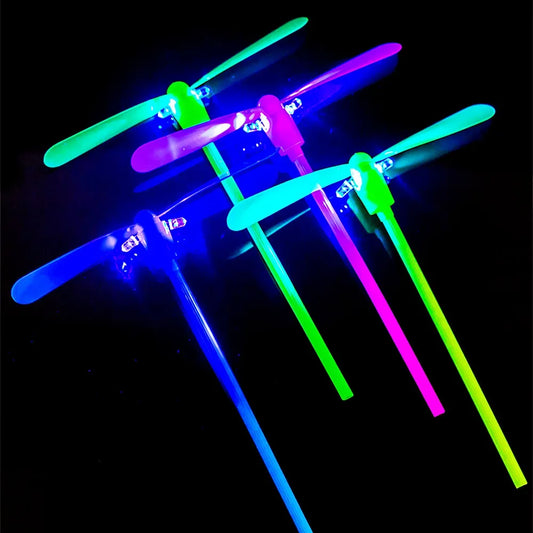12/24/36/50 Pcs Cute Glowing Bamboo Dragonfly Toy Prizes, Kids Birthday Party Favor