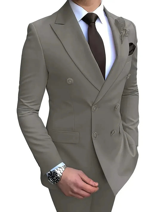 Men's Suits 2-Piece Set Double Breasted Jacket and pants