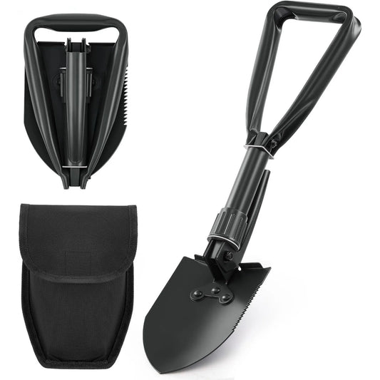 Mini Folding Shovel High Carbon Steel, Portable Lightweight Outdoor Tactical Survival, Foldable Entrenching Tool