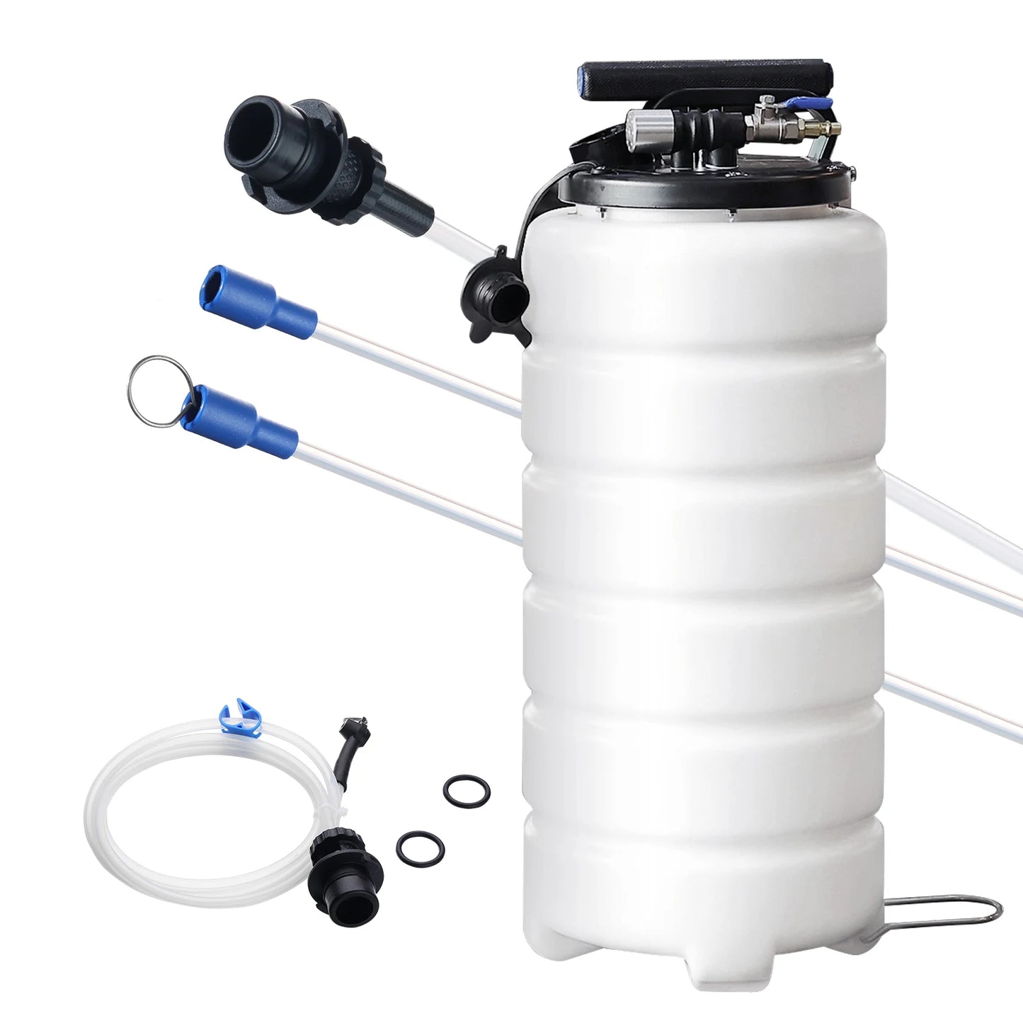 1.75 gallon / 4 gallon Pneumatic Fluid Extractor with Suction Hose Oil / Fuel Changer, for Automotive/Marine/RV Fluids Vacuum Evacuation