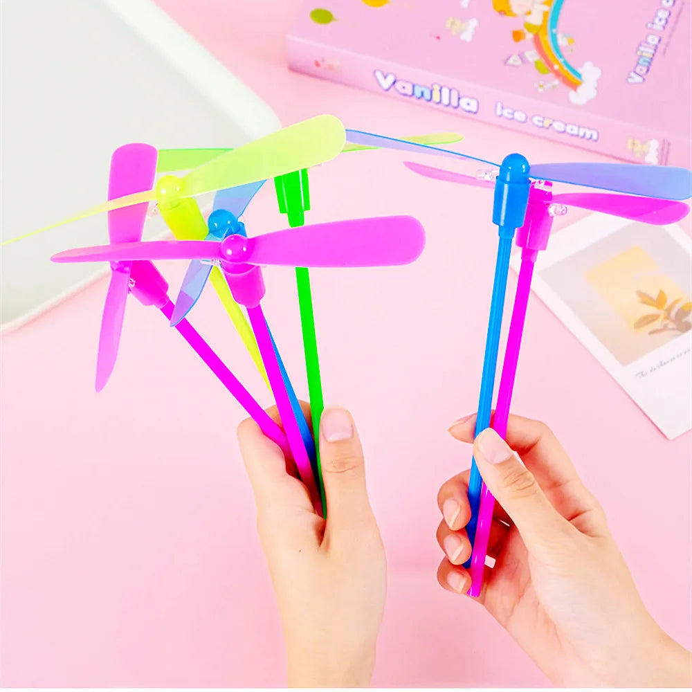 12/24/36/50 Pcs Cute Glowing Bamboo Dragonfly Toy Prizes, Kids Birthday Party Favor
