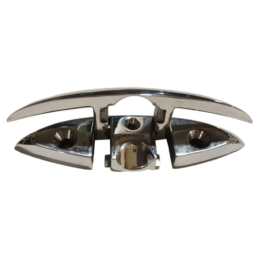 New Stainless Steel Boat Deck Foldable Cleat Portable 5-inch Pre-drilled Mirror Polished Replace Mooring Cleats Hardware