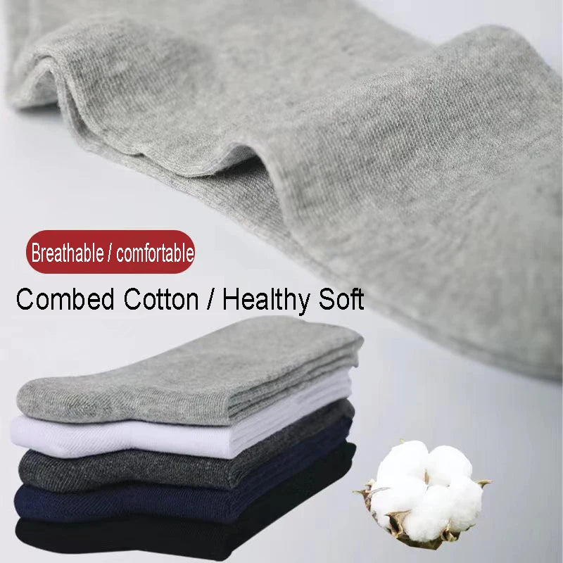5Pairs Loose Mouth Socks, Diabetic to Aid Varicose Veins. Cotton Comfortable, extra wide for fat ankles