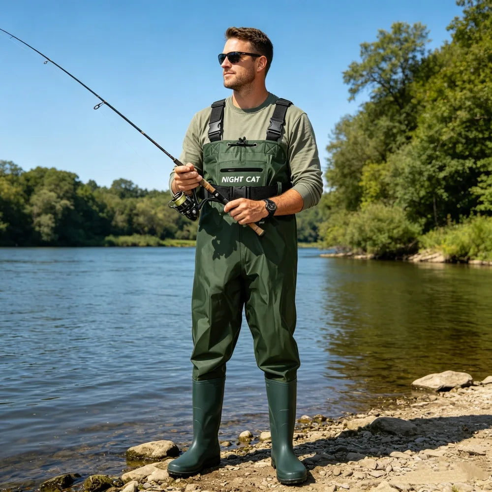 Chest Waders for Men, Women. Working Waterproof for Fishing Pond, Lake, River, Hunting, Shallow Water Pier Maintenance