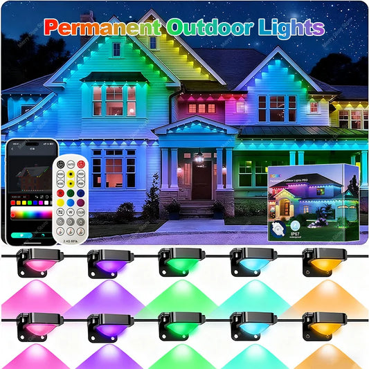 100FT 60 LEDs Permanent Outdoor Flashing Lights