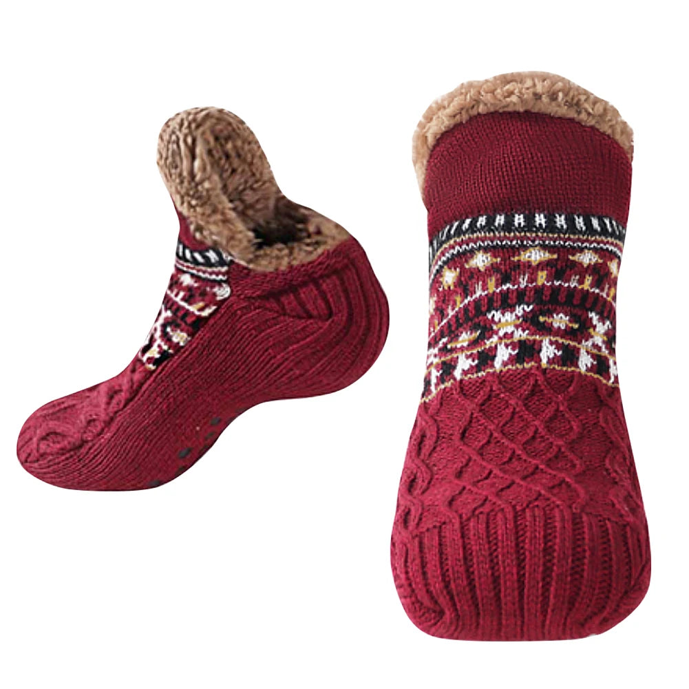Men Women Winter Indoor Home Slippers Socks Non Slip Carpet Sock Warm Thermal