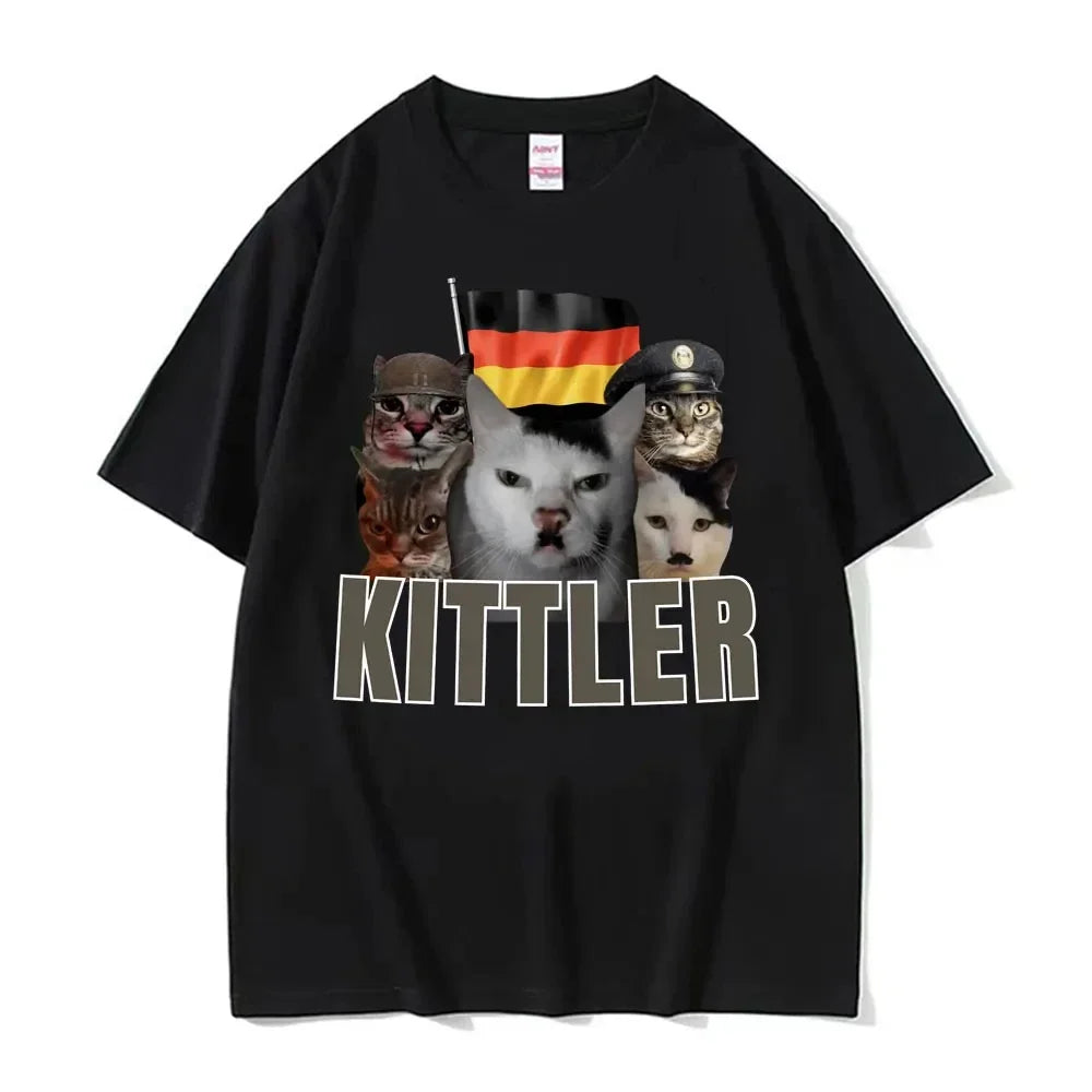 Hilarious Cat Meme T Shirts, Men, Women Cute Fashion T-shirts Oversized Breathable Cotton