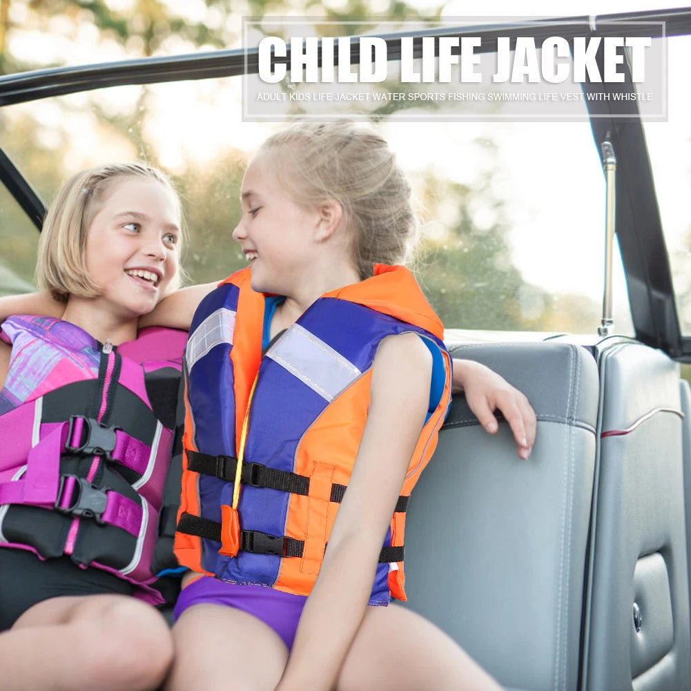 Kids Life Jacket, Water Sports, Fishing, Swimming, Boating Life Vest with Whistle