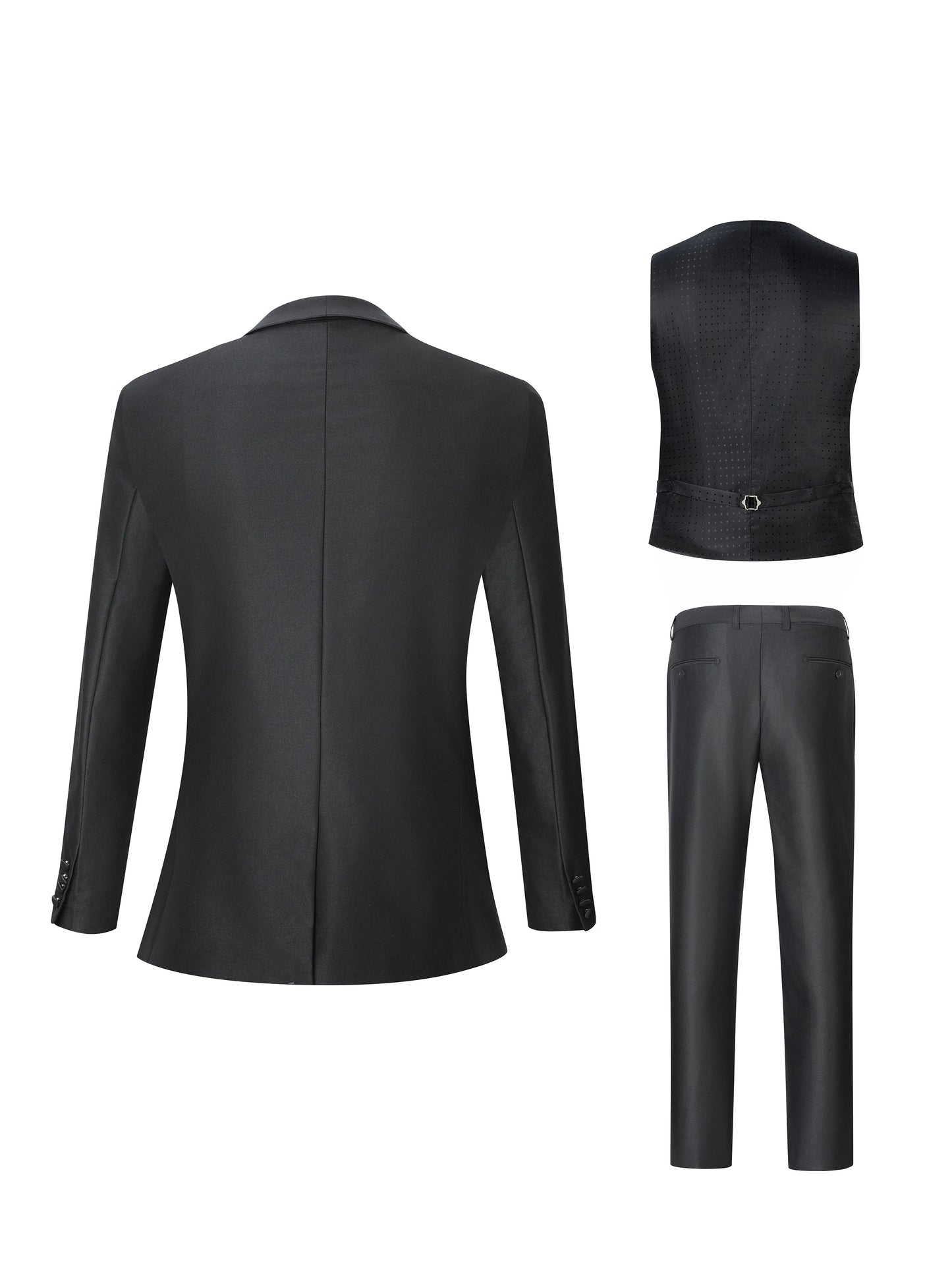 Men's Suit Regular Fit Tuxedo 3 Piece Set   Jacket, Trousers, Vest