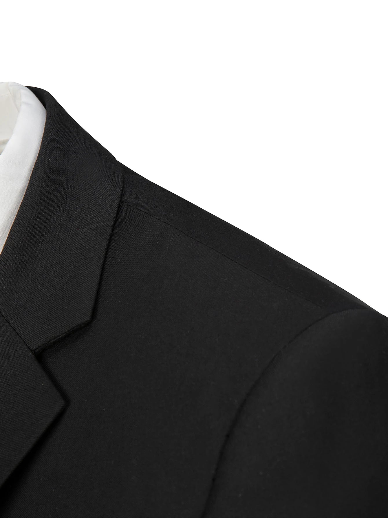 2Pieces Mens Suits Slim Fit  Blazer&Pants Two Buttons Solid Black XS-XXXL