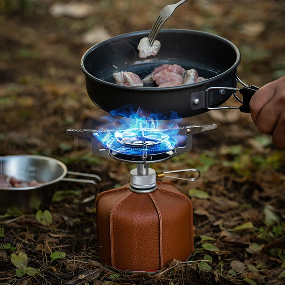 Outdoor Camping Gas Stove Small Camping Stove with Storage Bag Portable Cooking Stove Adjustable for Outdoor Camp