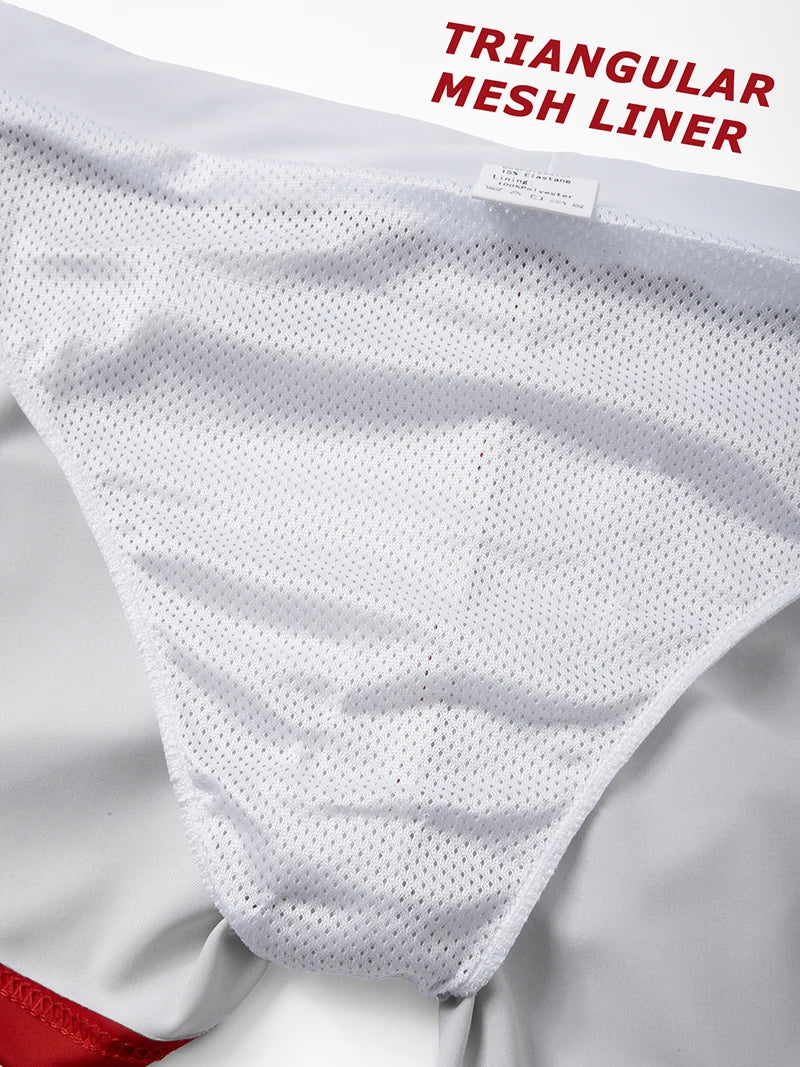 Men's Summer Swim Trunks with Mesh Liner Zipper, Pocket Stretchy Comfy Quick Dry Swimming Shorts