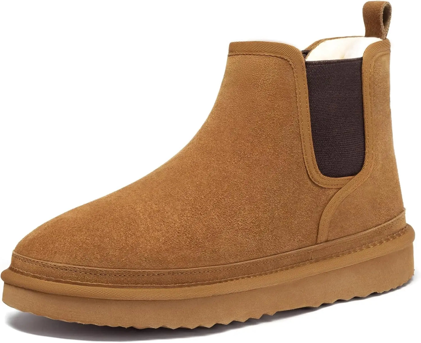 Men's Winter Snow Boots Suede Chelsea Boots Casual Warm Anti-Slip
