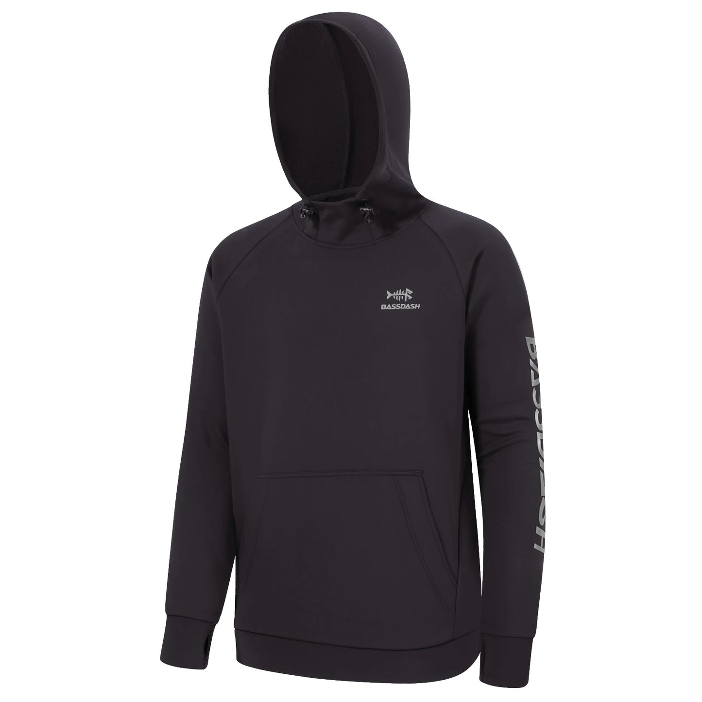 Men’s, Women's Fleece Lined Fishing Hoodies Water Resistant Performance Pullover Sweatshirt with thumb hole