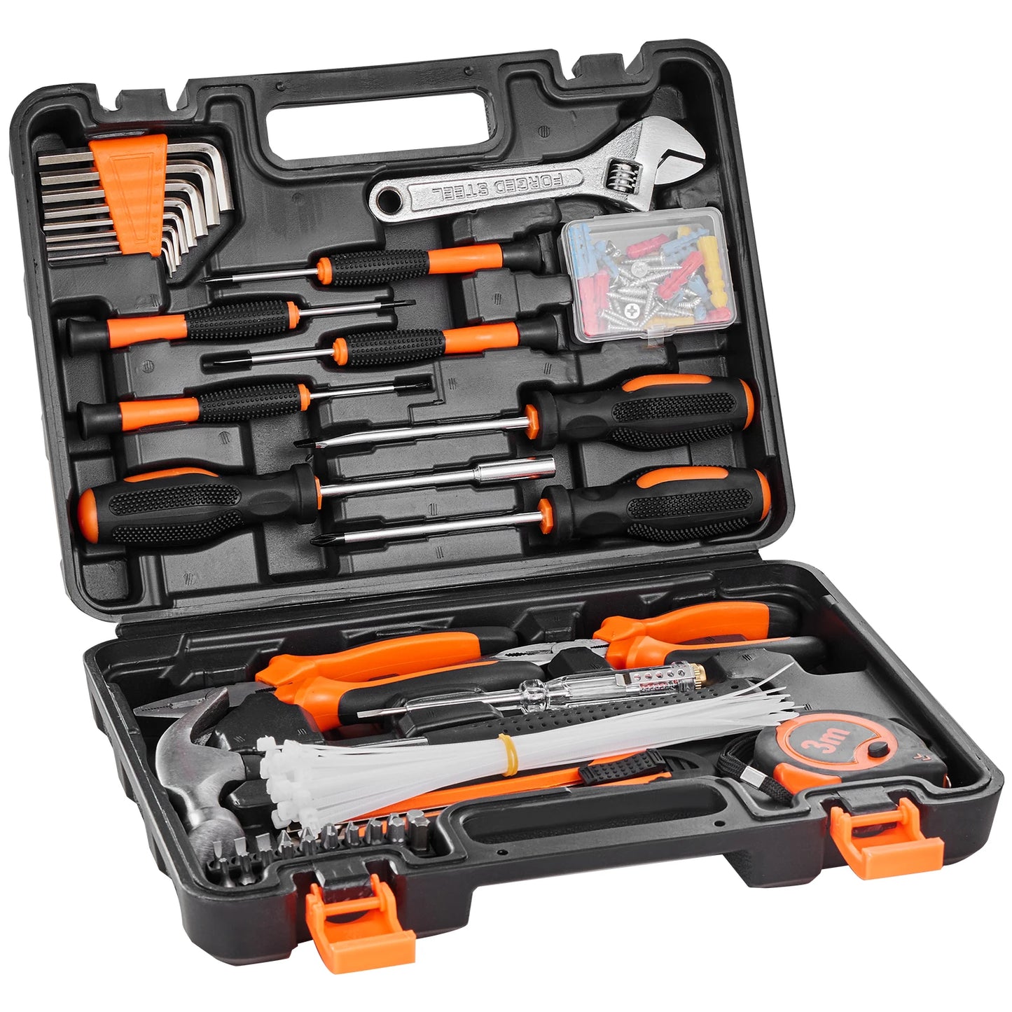 Tool Kit Home, Auto Repairing with Portable Tool Storage Case 132/216 piece