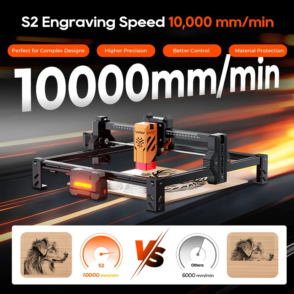12W 7W 4W Laser Engraver and Cutting Machine Tool, CNC Working Area 300*300mm for Engravable Plywood Acrylic Leather