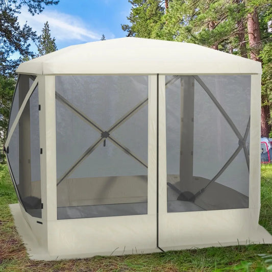 Pop Up Camping Canopy Gazebo Screen Shelter Tent with 1 Person Easy Set Up Ventilating Mesh Portable Carry Bag